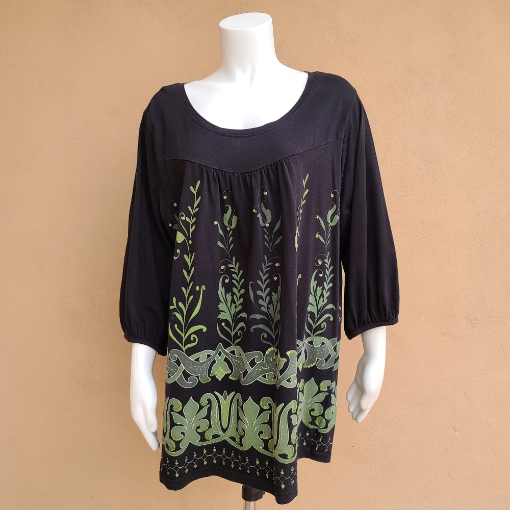 STYLE & CO Peasant Top 2x Tunic Knit Shirt Plus 2X Sleeves 3/4 Sleeve - Picture 15 of 15